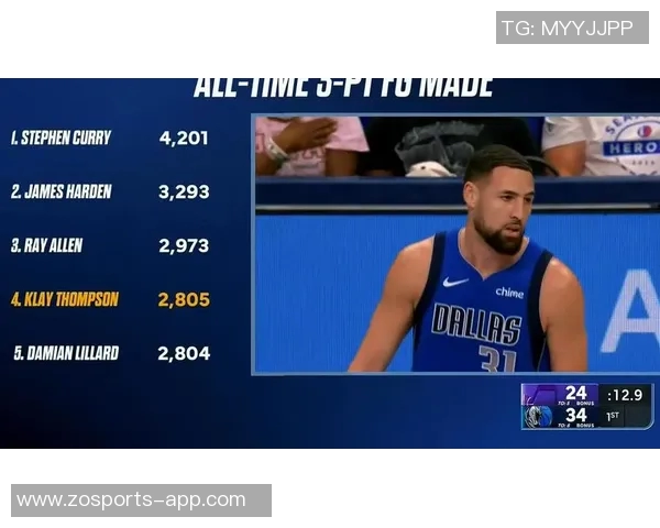 克莱三分球表现不佳仅得11分3篮板1助攻正负值惨遭21